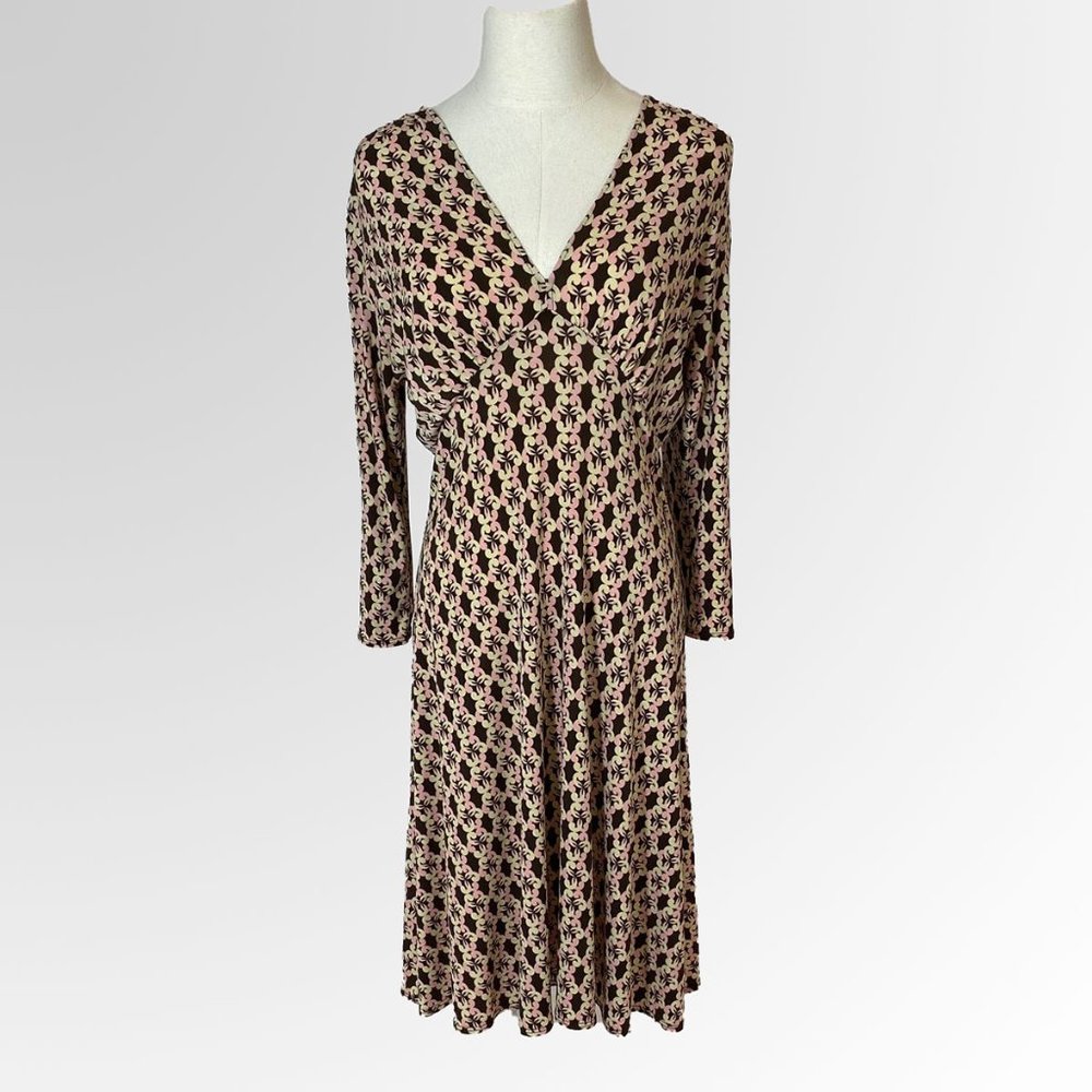 Pink and Brown Pattern Dress